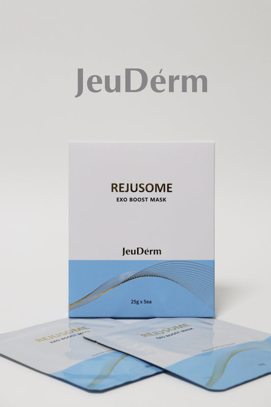 Rejusome Exo Boost Mask (5 Mascarillas de biocelulosa)  Mascarilla facial intensiva con exosomas, péptidos y prebióticos para una piel rejuvenecida en 20 minutos